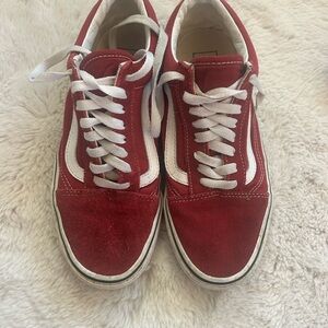 Vans Red shoes women’s 8.5/mens 7.0